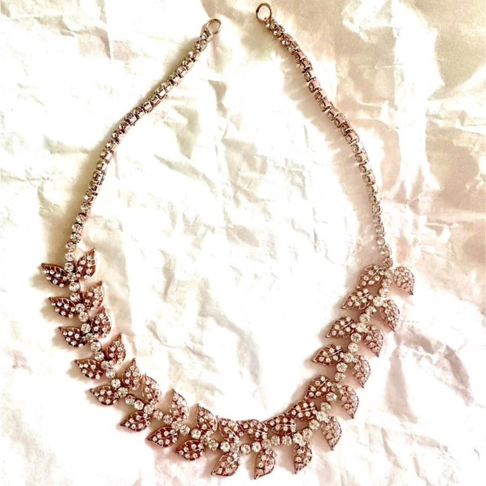 Rose Gold Leaf Pattern Bridal headpiece